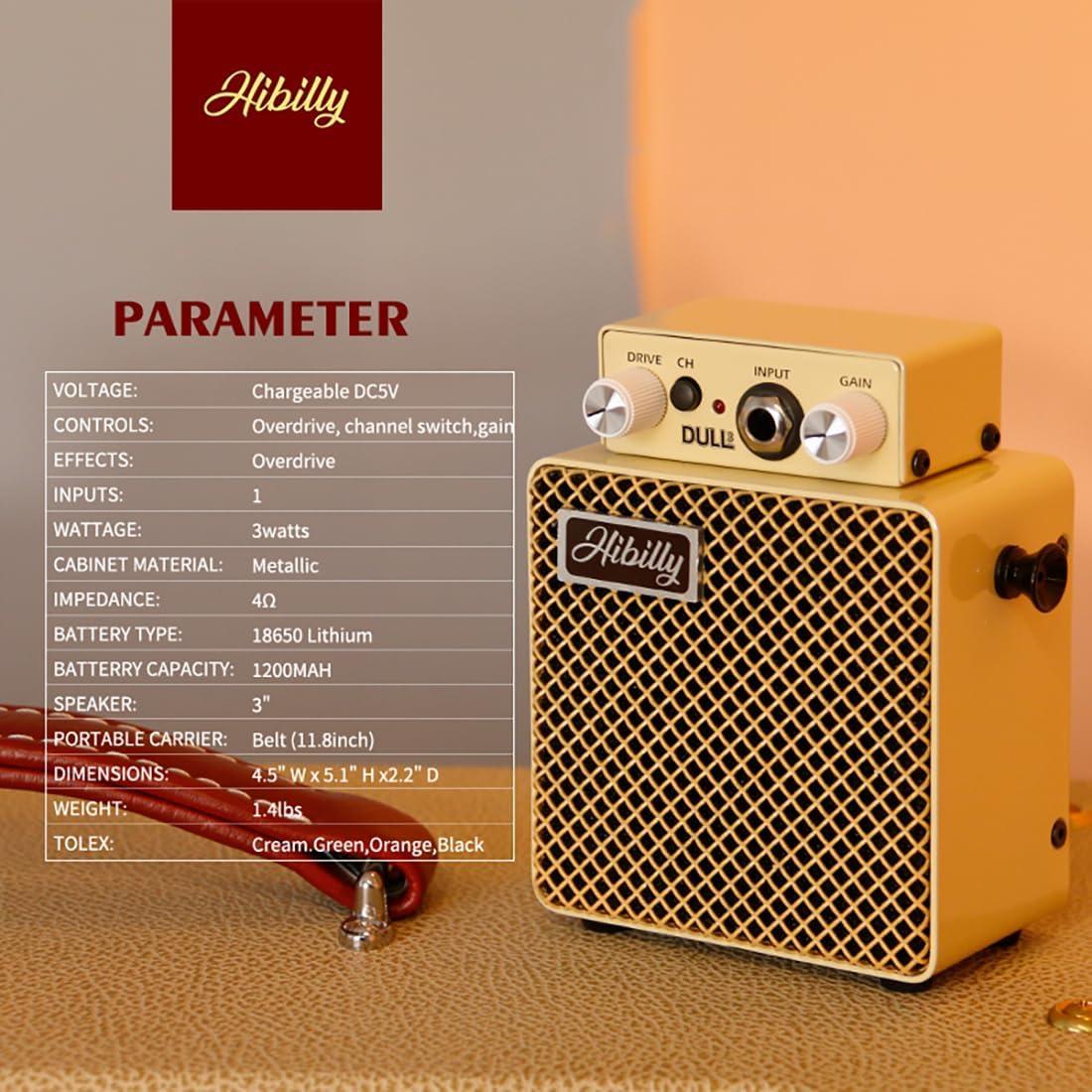 Mini Amplificador de Guitarra Dull 3 - Blanco Crema, 3W