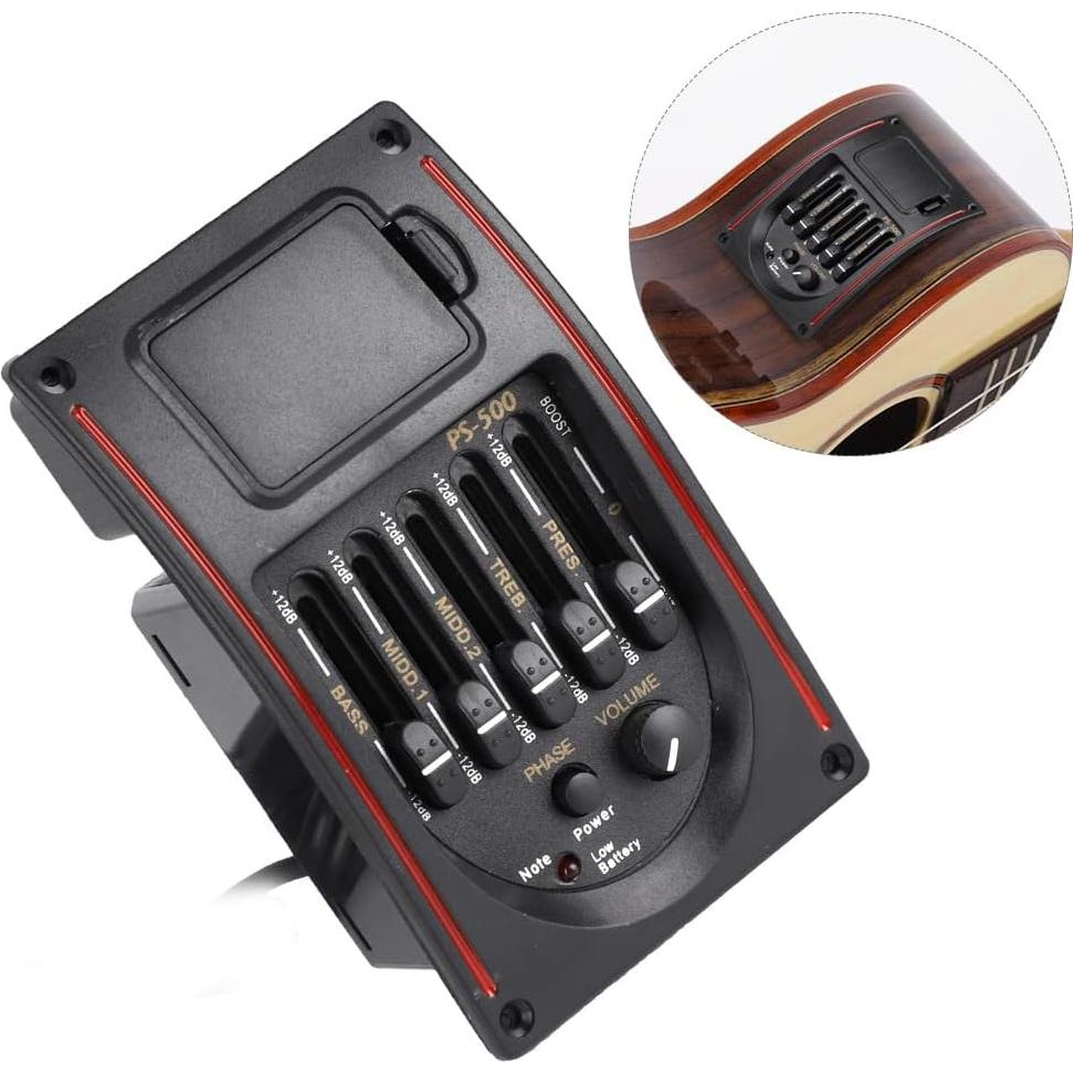 Pastilla de guitarra acústica Cunyuerxus4iyktoe con ecualizador 5 bandas