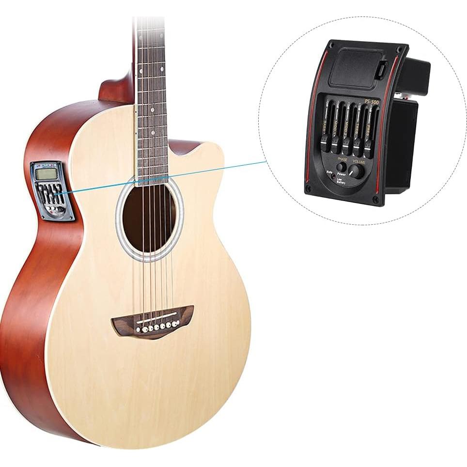Pastilla de guitarra acústica Cunyuerxus4iyktoe con ecualizador 5 bandas
