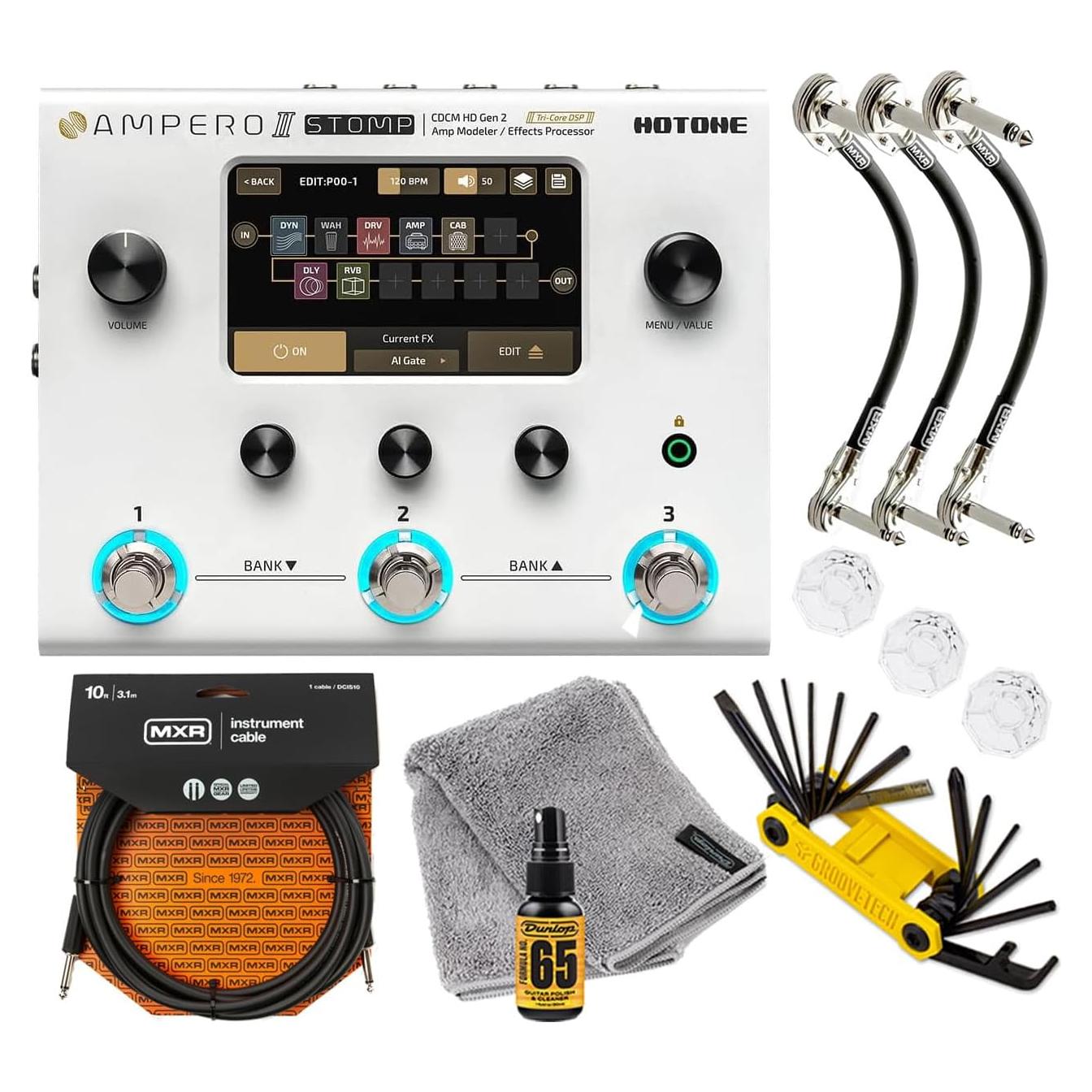 Pedal Procesador de Efectos Hotone Ampero II Stomp 450+