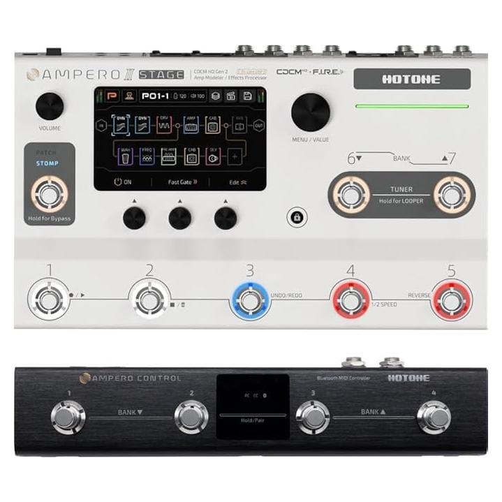 Procesador de Efectos HOTONE Ampero II Stage + Controlador MIDI