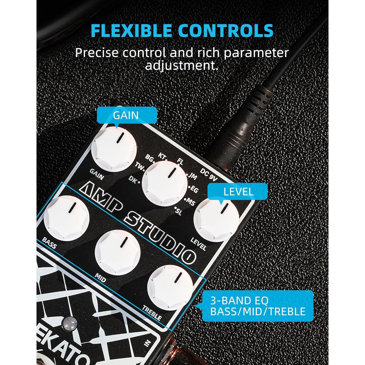 Pedal de Efecto LEKATO EP-01 para Guitarra Eléctrica