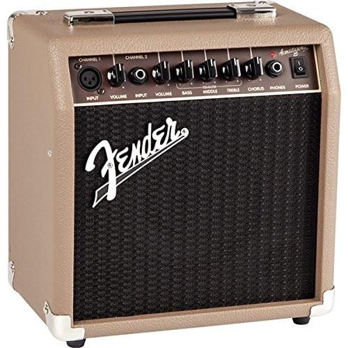 Amplificador Fender Acoustasonic 15 con Cable y Accesorios