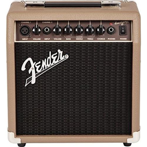 Amplificador Fender Acoustasonic 15 con Cable y Accesorios