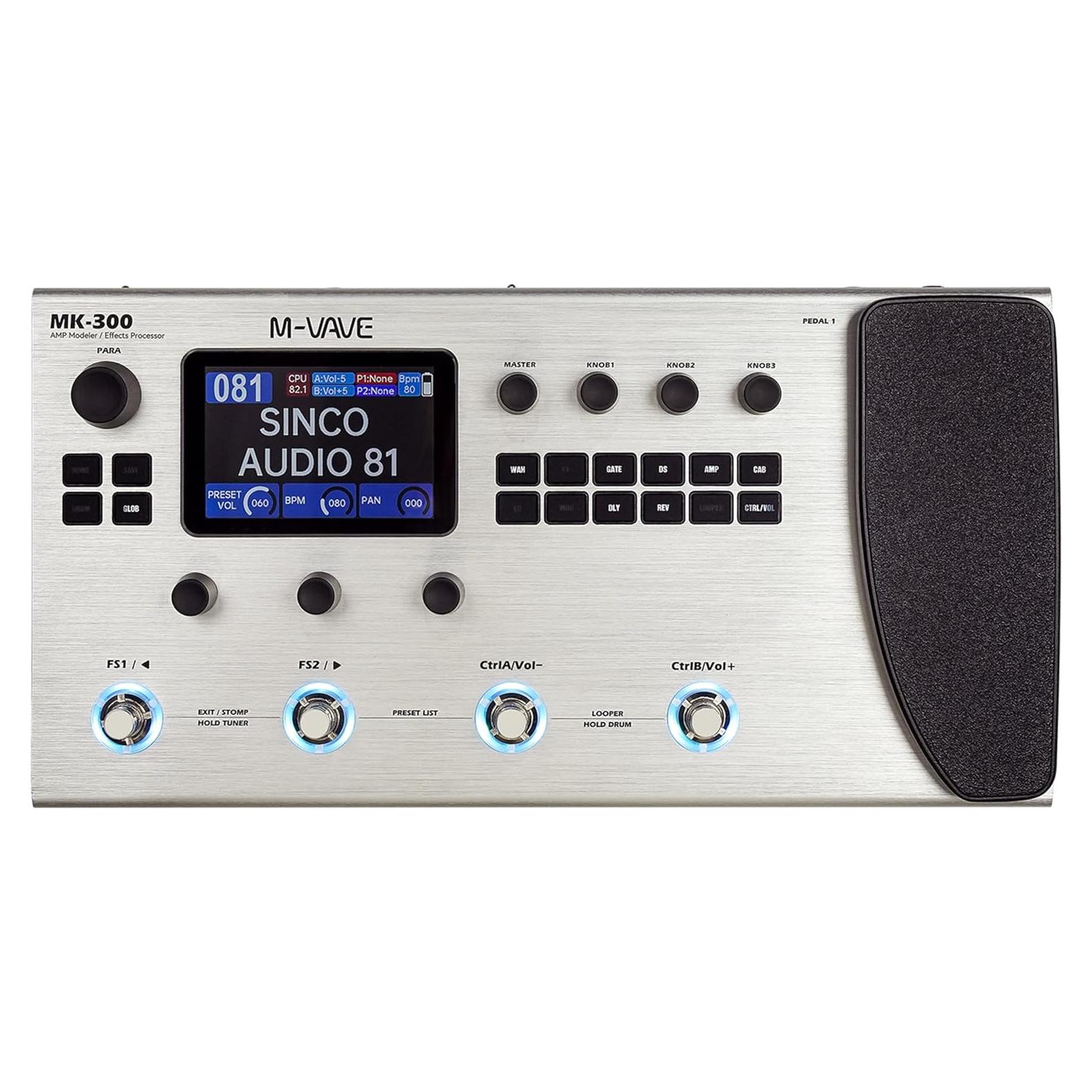 Procesador de Efectos MK-300 de Bajo - 320+ Efectos, 10H Batería