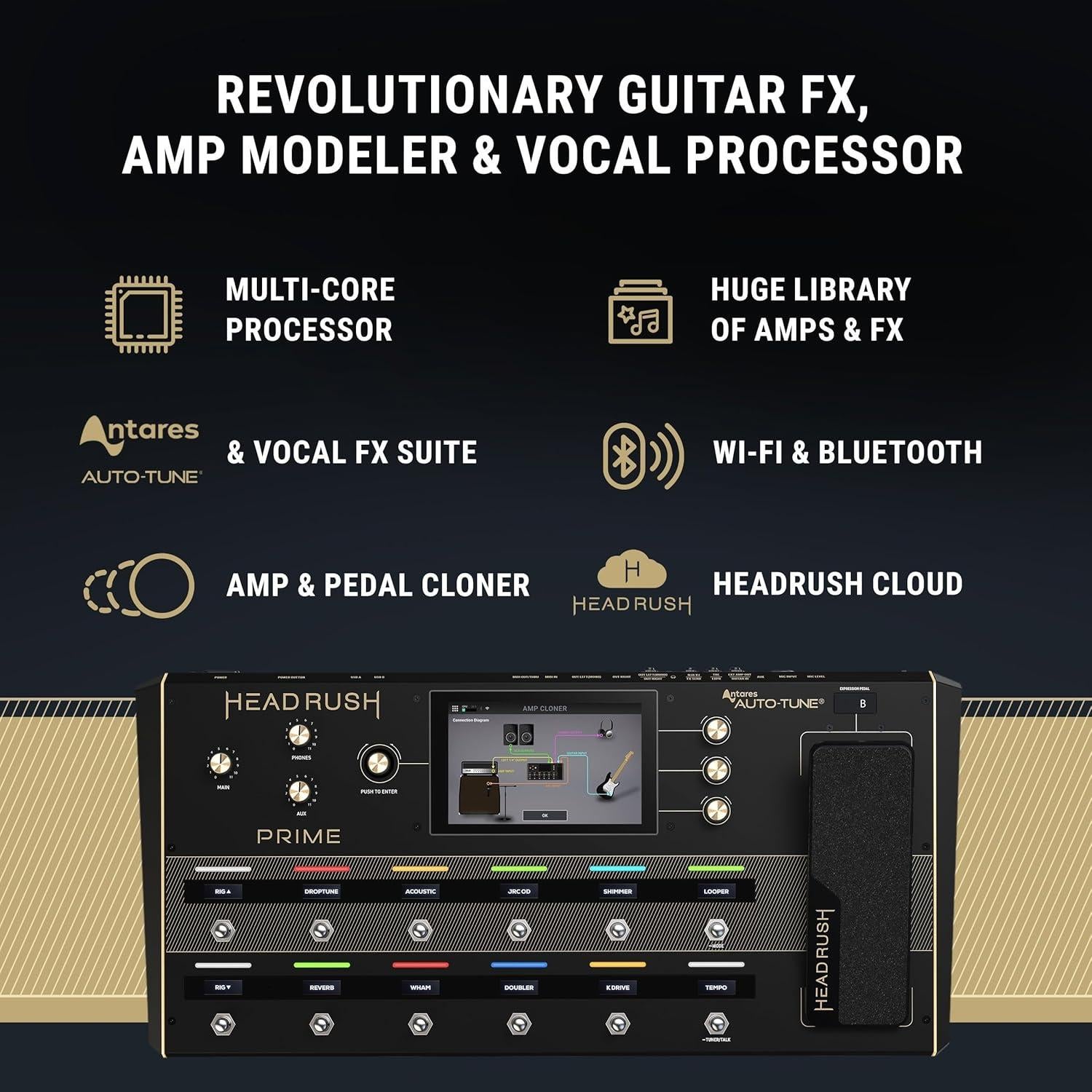 HeadRush Prime - Procesador de efectos para guitarra y voz