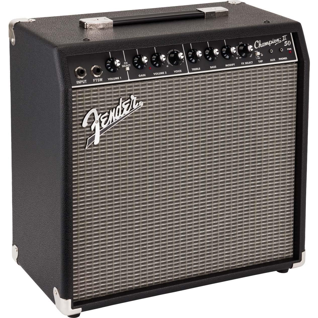 Amplificador Combo Fender Champion II 50W con Efectos y Cable