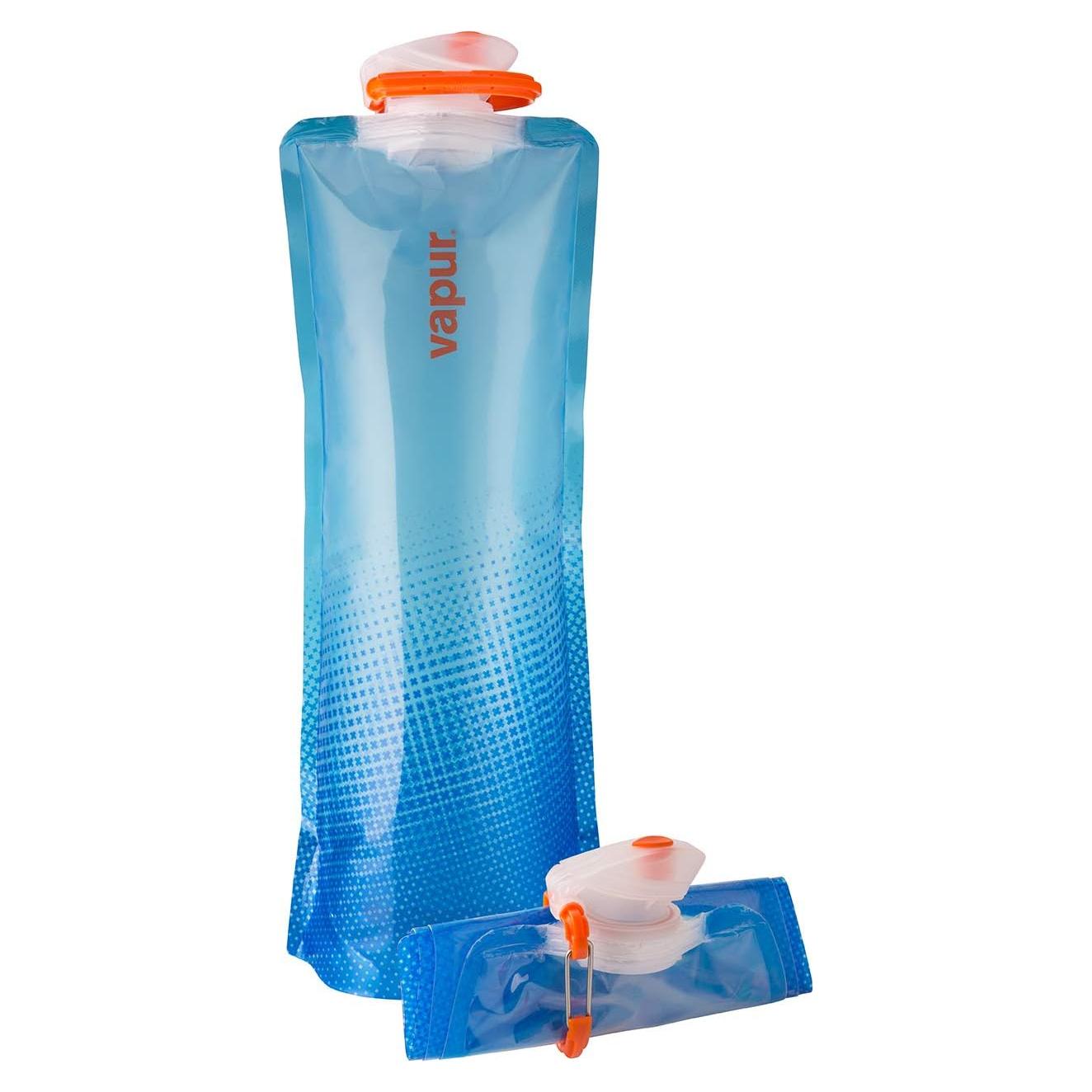 Botella Plegable Vapur 1.5L Azul Translúcido con Mosquetón