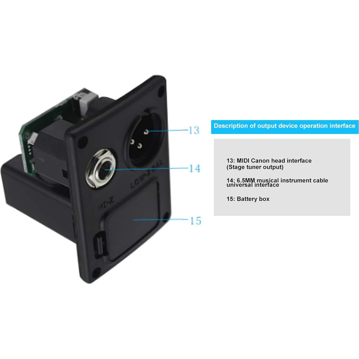 Ecualizador de Pastilla de Guitarra 5 Bandas con Pantalla LCD