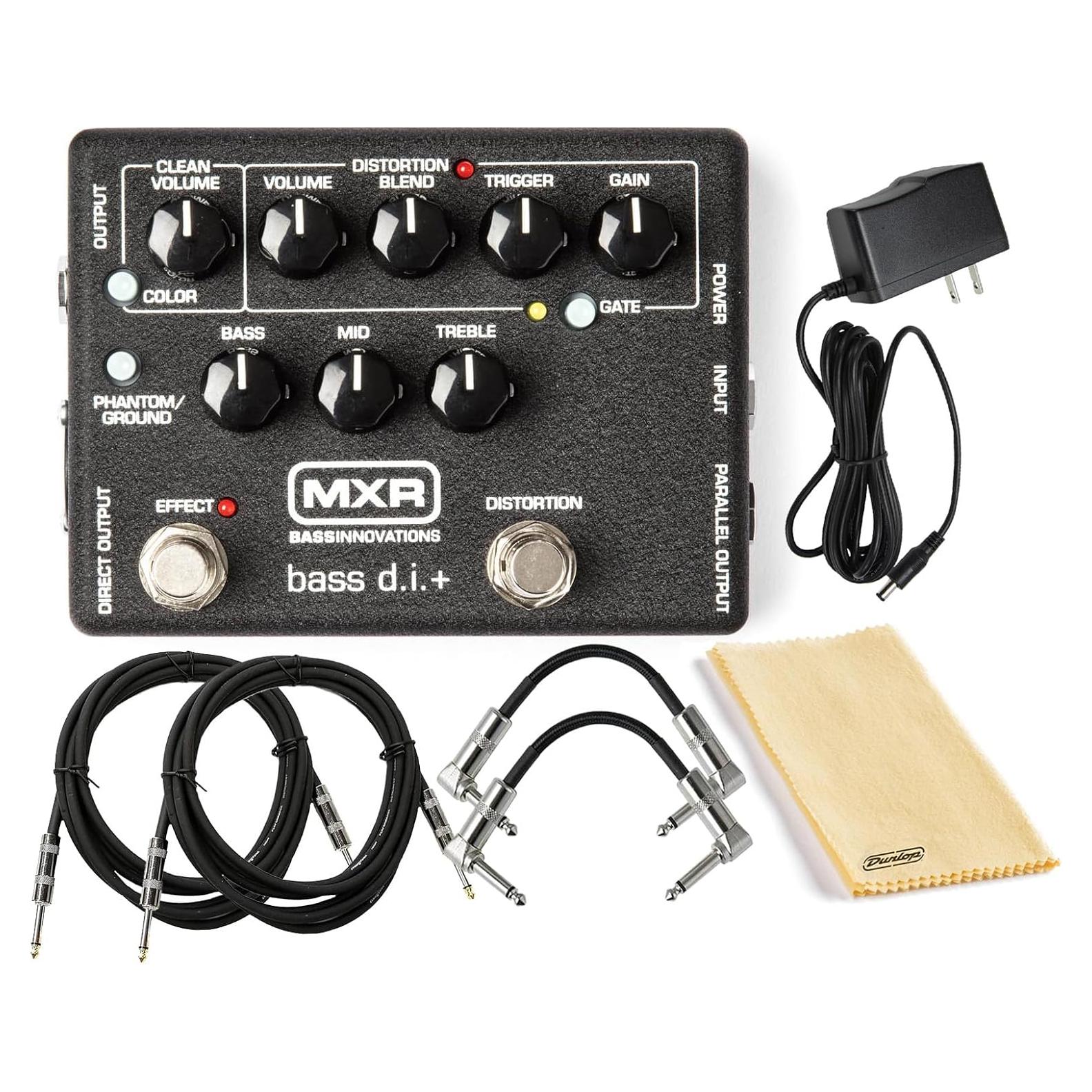 Pedal de Efectos MXR M80 Bass D.I.+ con Salida XLR y Accesorios