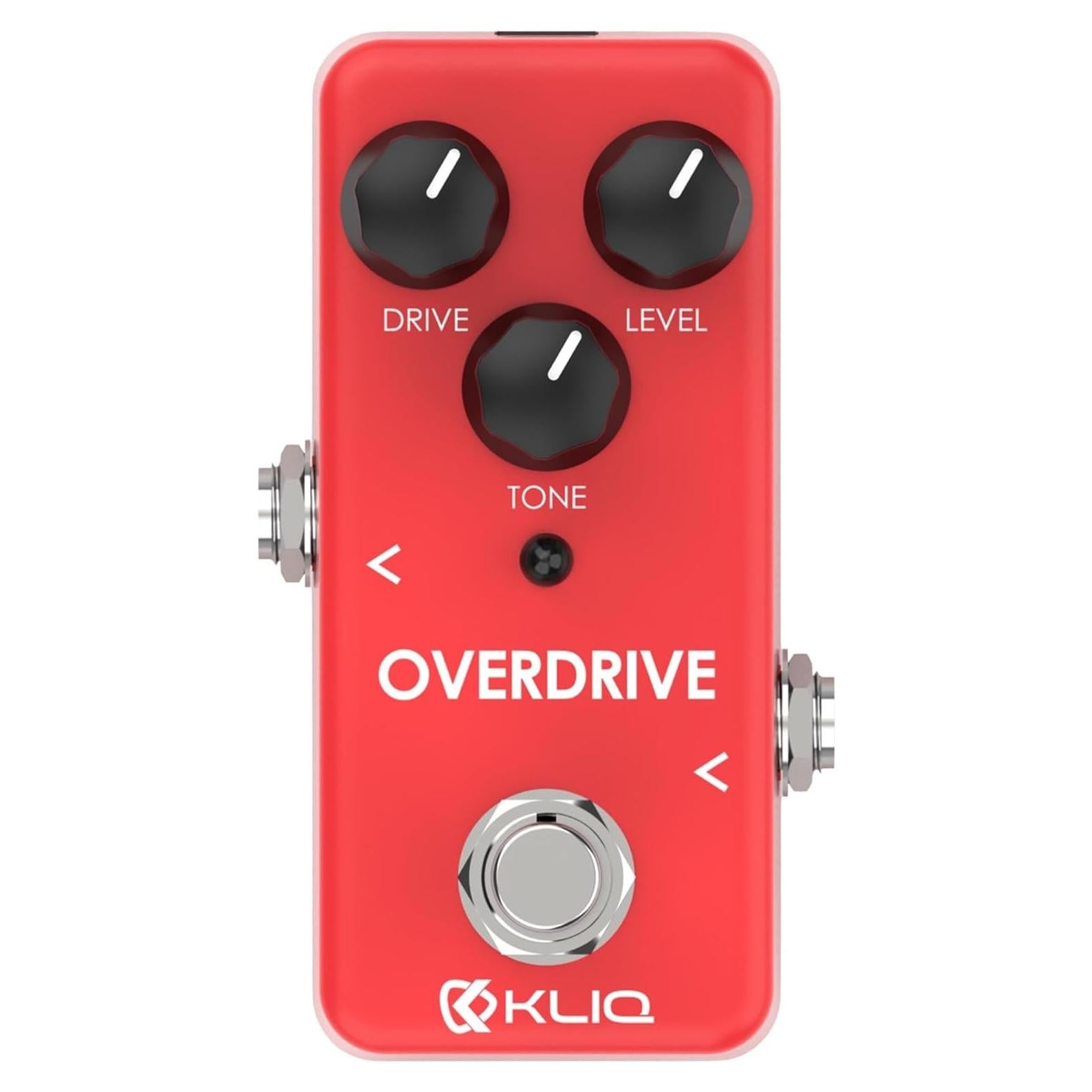 Pedal de Efecto Overdrive KLIQ Tiny para Guitarra Rojo
