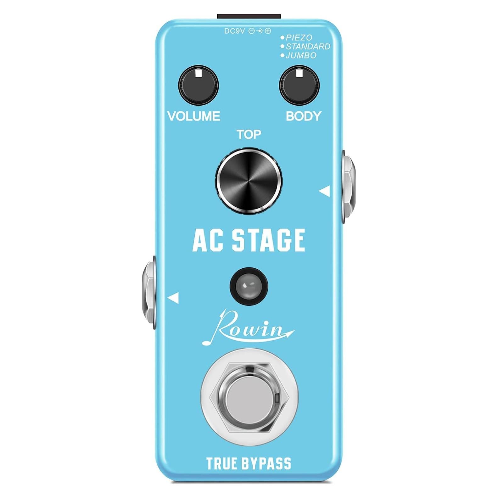 Pedal Simulador de Guitarra Acústica Rowin AC Stage 9V