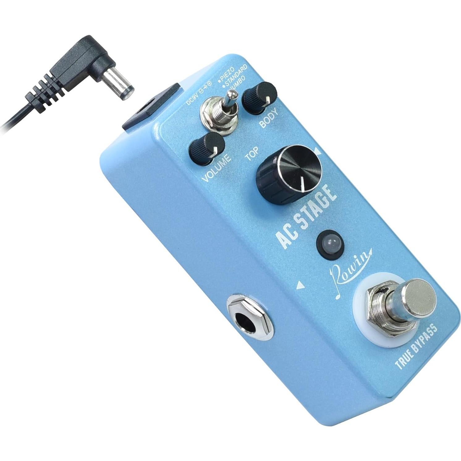 Pedal Simulador de Guitarra Acústica Rowin AC Stage 9V