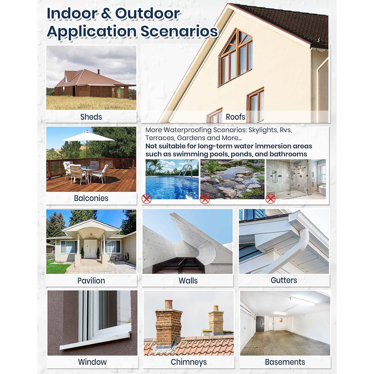 Sellador Impermeable Claro 2L TUFINEIN para Techos y Paredes