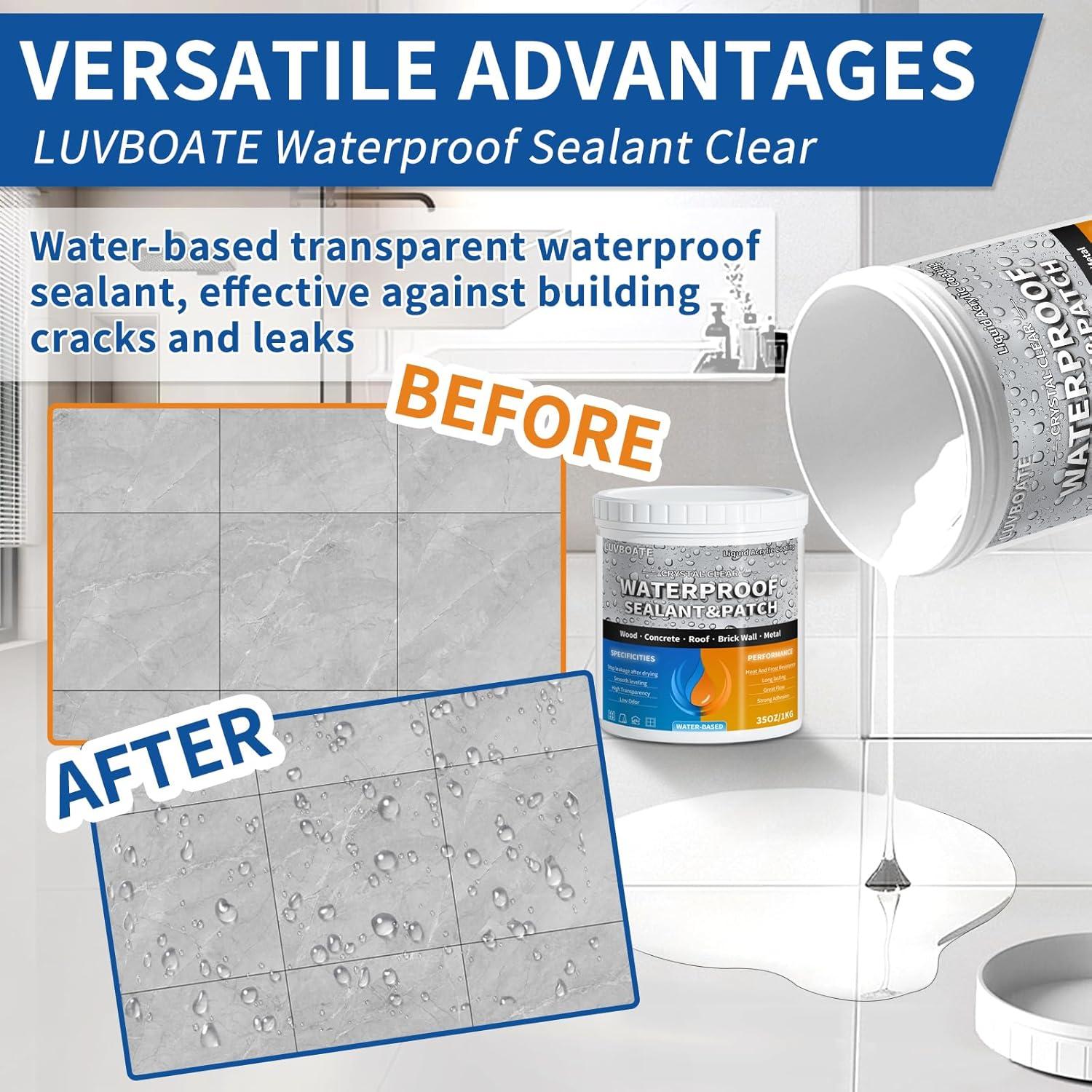 Sellador Impermeable LUVBOATE 2kg Claro a Base de Agua