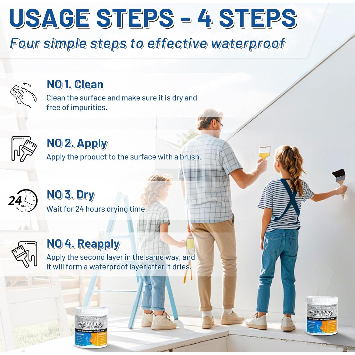 Sellador Impermeable LUVBOATE 2kg Claro a Base de Agua