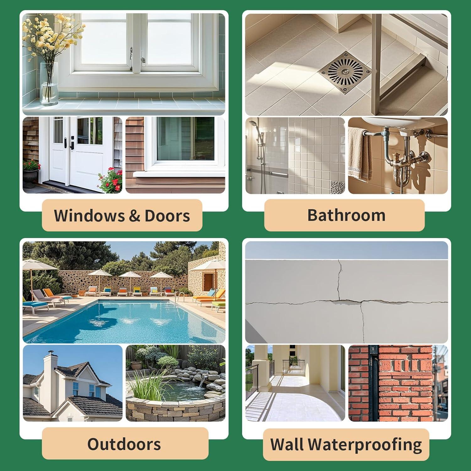 Sellador Impermeable YKF 16 Oz Cristal Claro para Techos y Paredes