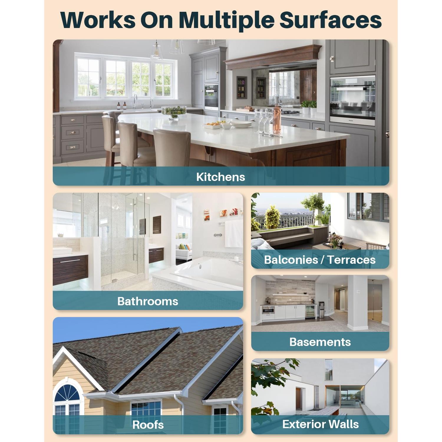 Sellador Impermeable Transparente 1 KG XFCA para Interiores y Exteriores