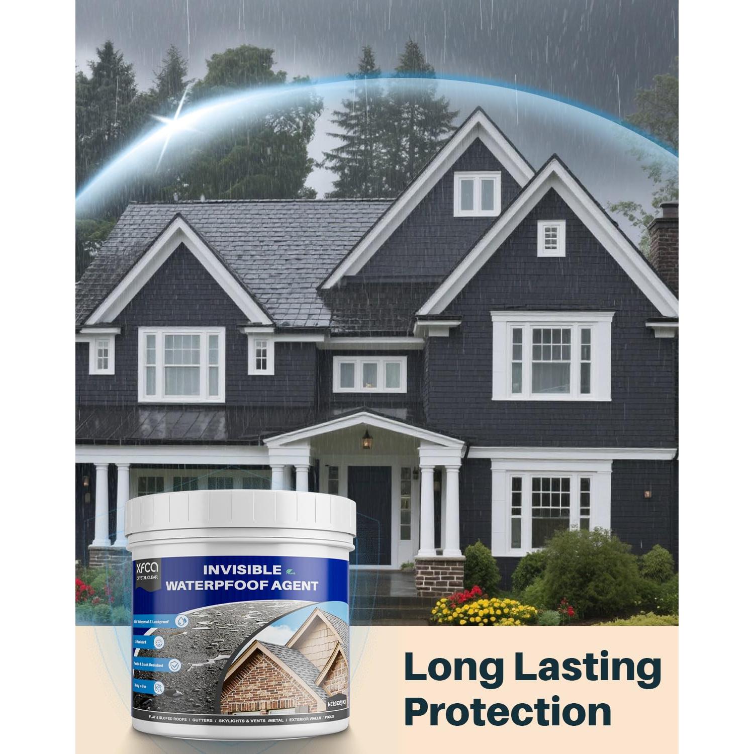 Sellador Impermeable Transparente 1 KG XFCA para Interiores y Exteriores