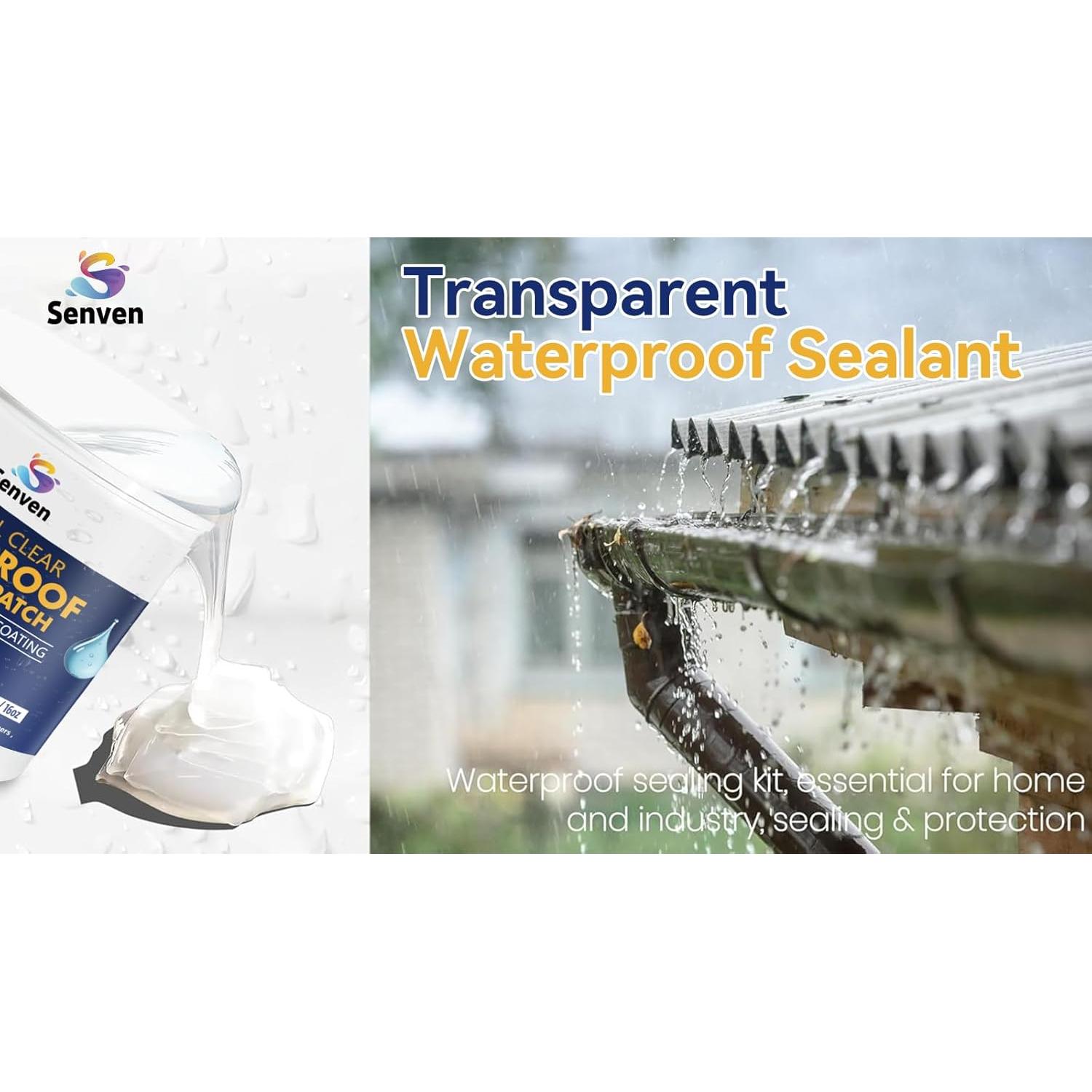 Sellador Impermeable SENVEN 16oz Transparente para Reparación