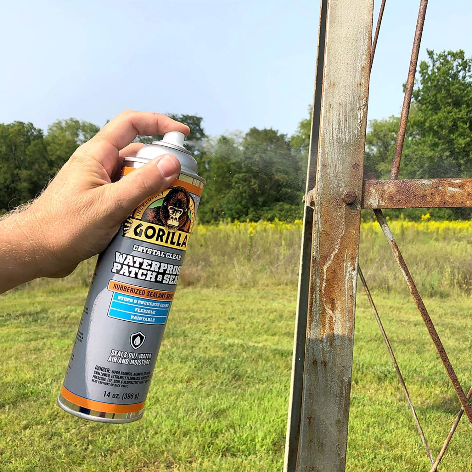 Gorilla Spray Sellador Impermeable Transparente 396g - Sella Agua y Aire