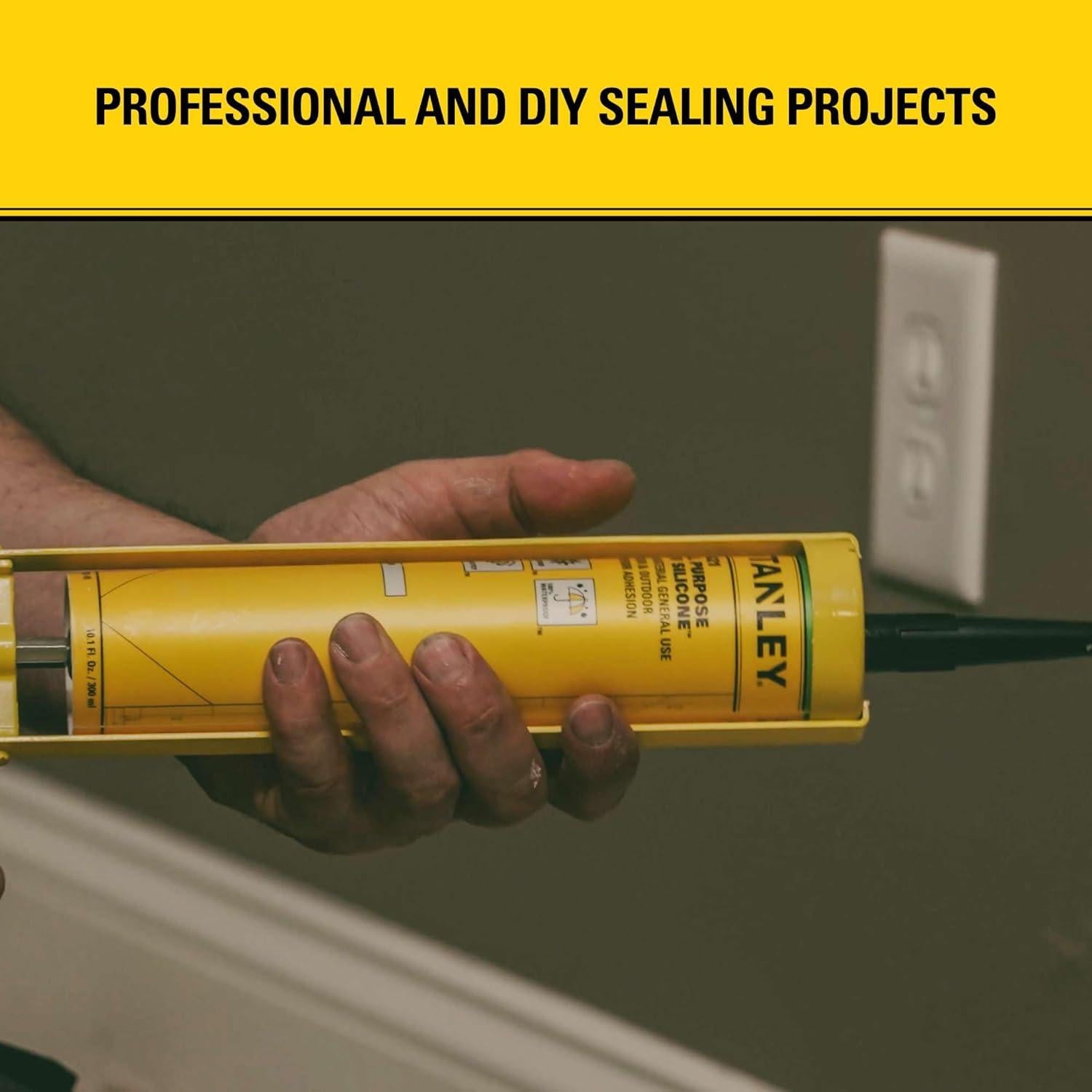 Sellador de Silicona RTV Stanley S421 Multiusos 2 Paquete 284g Blanco