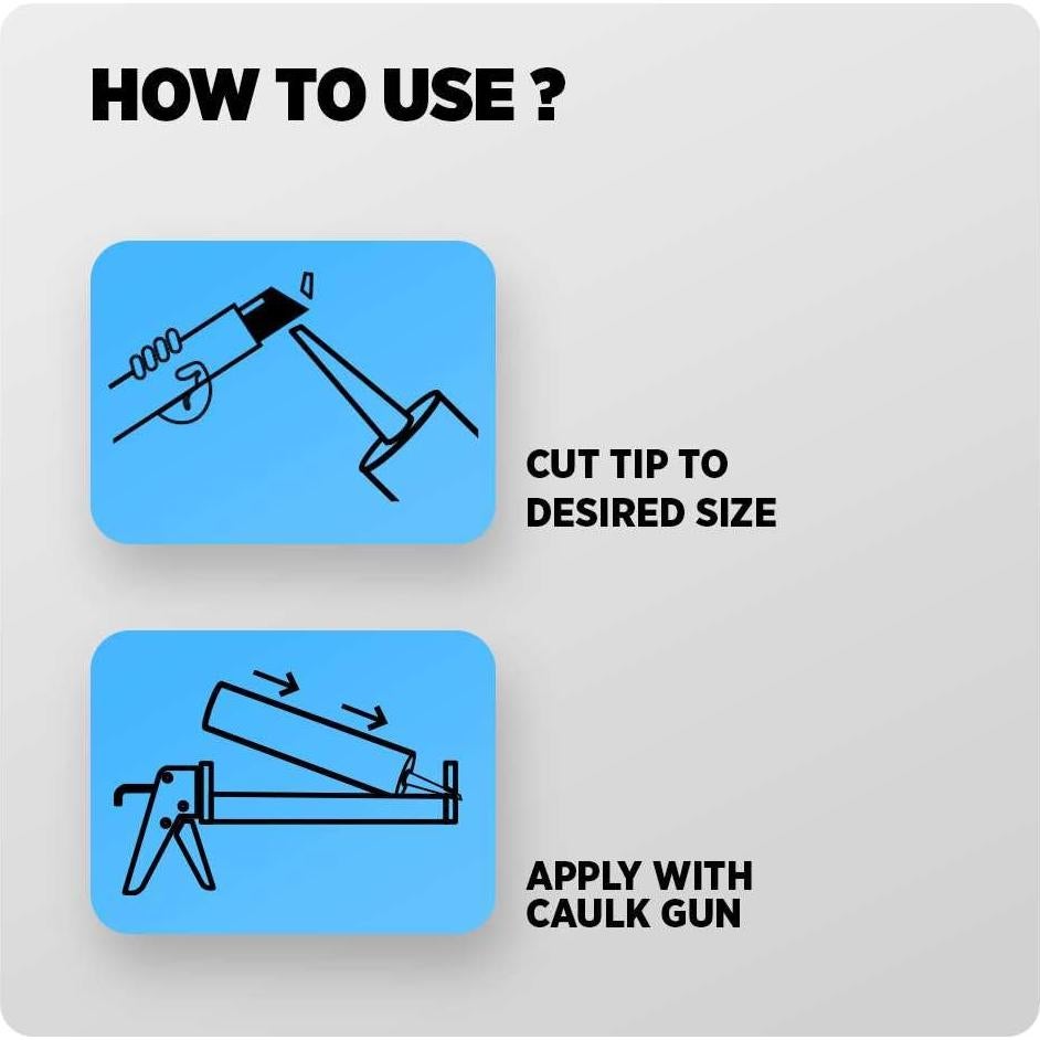 Sellador de Silicona RTV Akfix 100E Blanco 2 Paquete 100% Impermeable