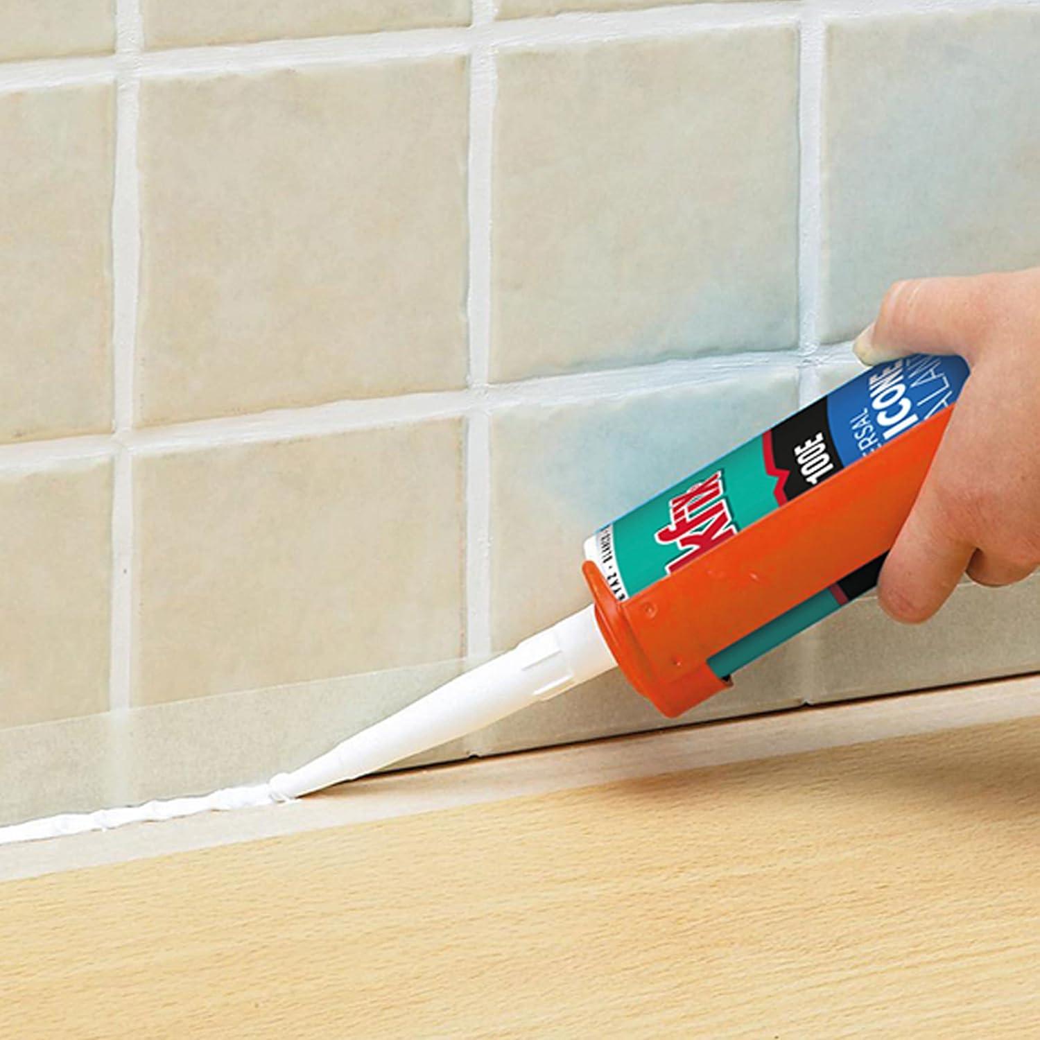 Sellador de Silicona RTV Akfix 100E Blanco 2 Paquete 100% Impermeable