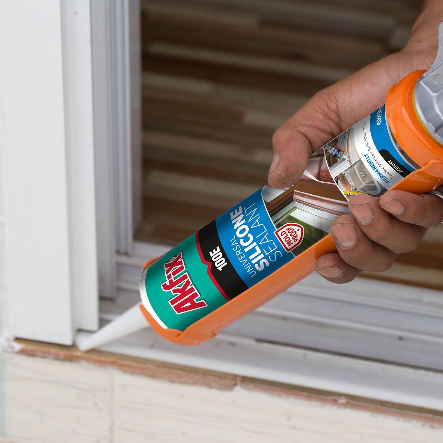 Sellador de Silicona RTV Akfix 100E Blanco 2 Paquete 100% Impermeable