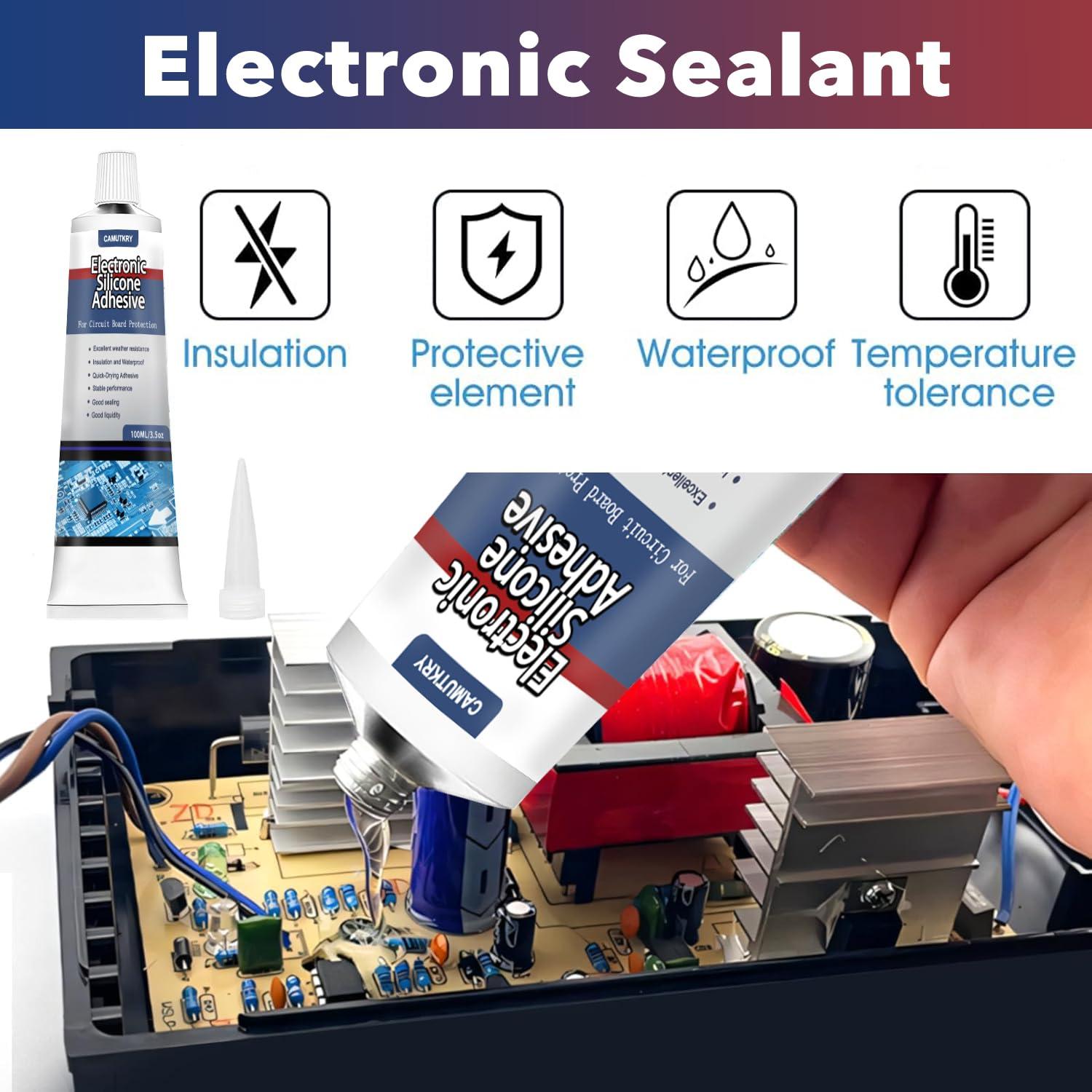 Adhesivo de Silicona Electrónica CAMUTKRY 100ml Impermeable