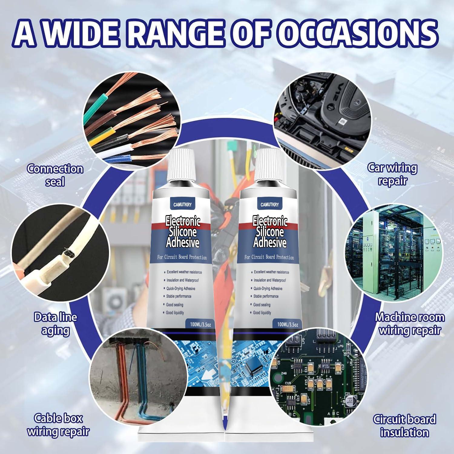 Adhesivo de Silicona Electrónica CAMUTKRY 100ml Impermeable