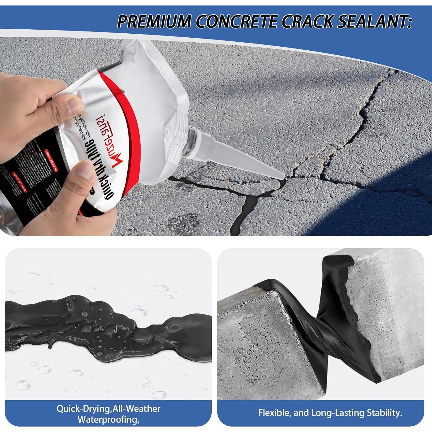 Rellenador de Grietas de Asfalto MuzeFansi 2 Pcs 0.99 kg