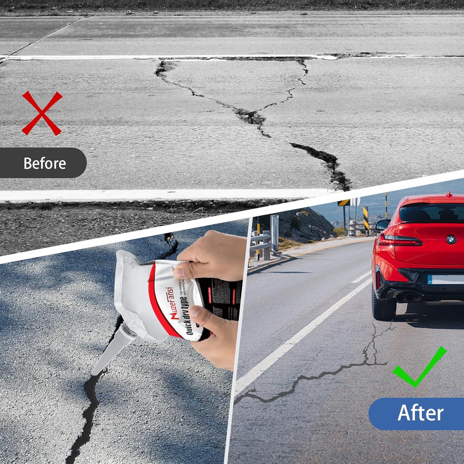 Rellenador de Grietas de Asfalto MuzeFansi 2 Pcs 0.99 kg