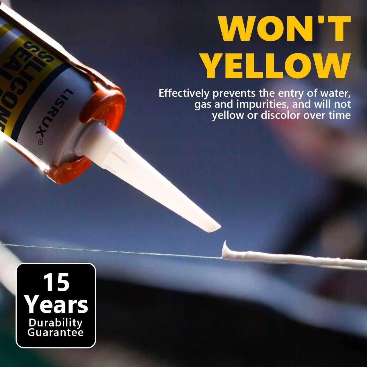 Sellador de Silicona Blanco LISRUX 100% Impermeable 426.5 g