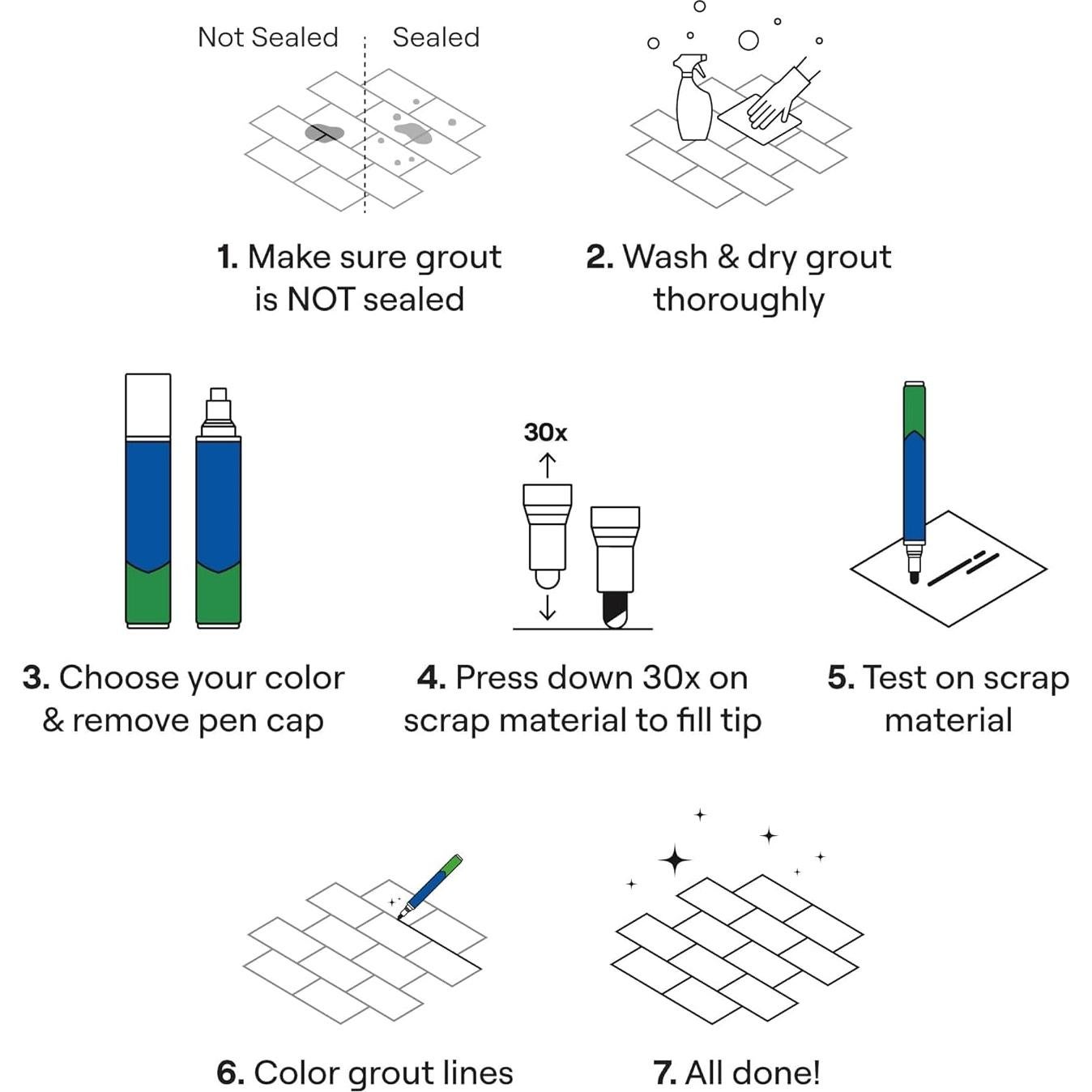 Bolígrafo de Lechada Blanco Rainbow Chalk 5mm - Paquete de 3