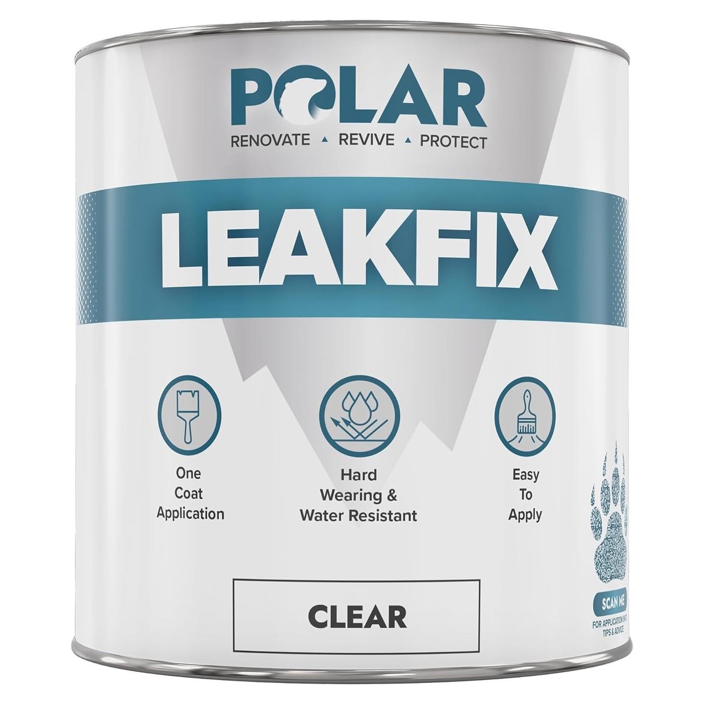 Sellador Impermeable Transparente Polar LeakFix 35 oz - 992 ml