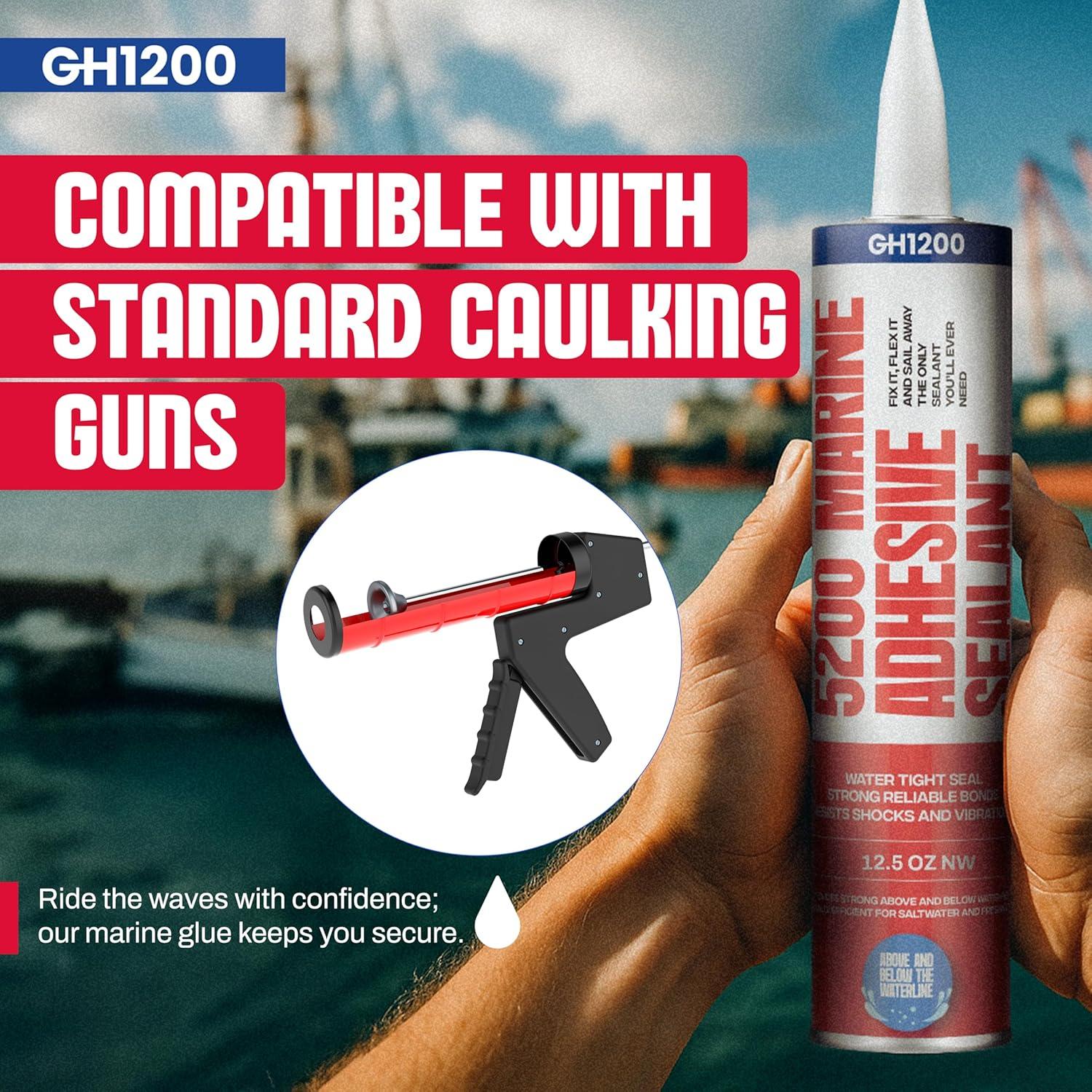 Sellador Marino GH1200 Blanco 354.88 g - Impermeable y UV