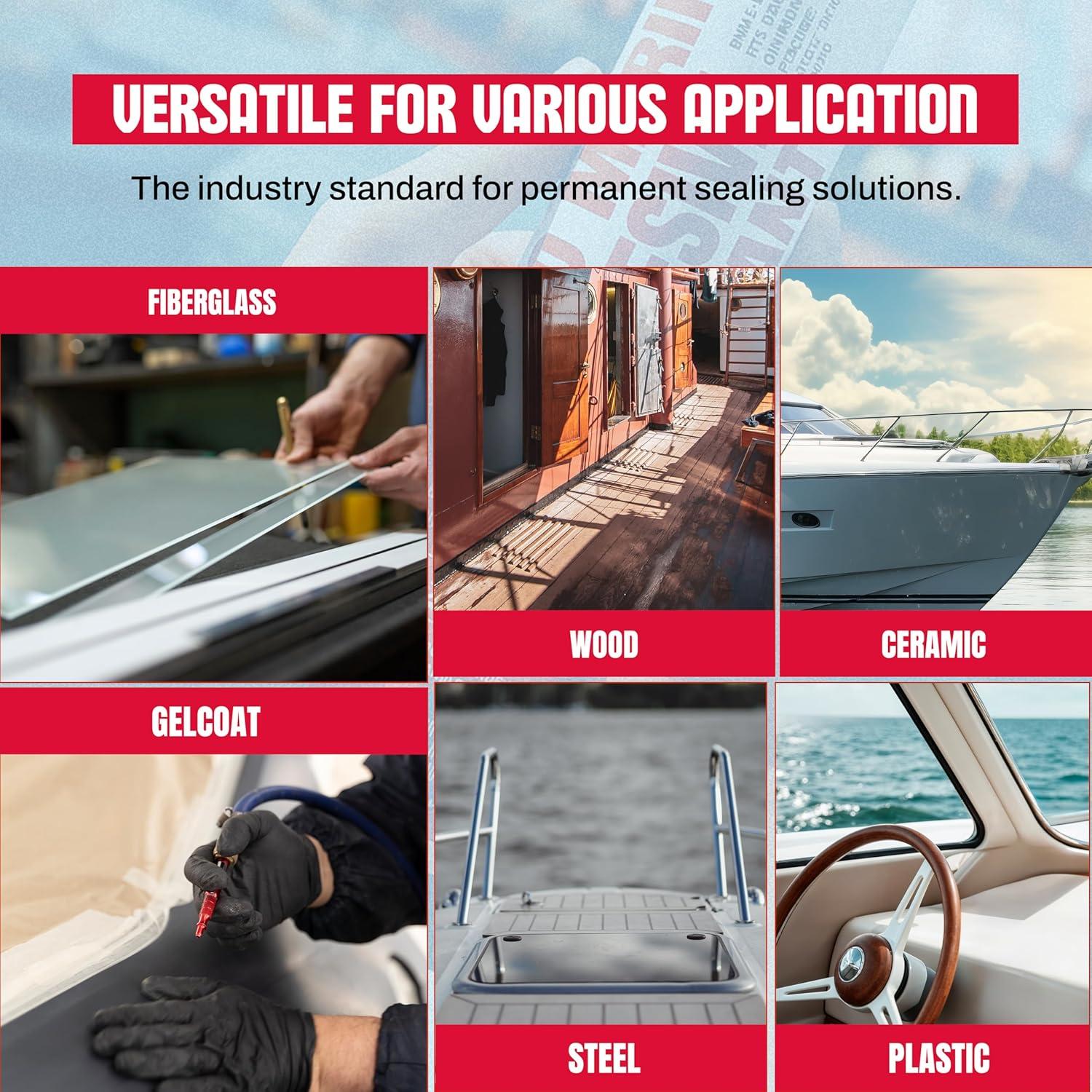 Sellador Marino GH1200 Blanco 354.88 g - Impermeable y UV