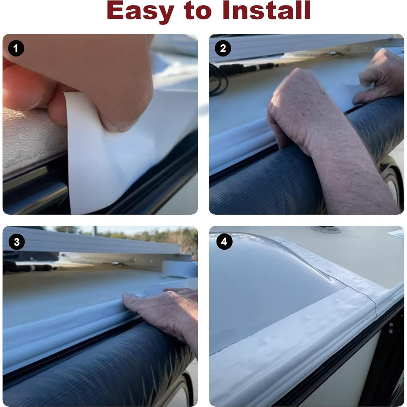 Cinta Selladora para Techo de RV EDSRDRUS 15 cm x 6 m Gris