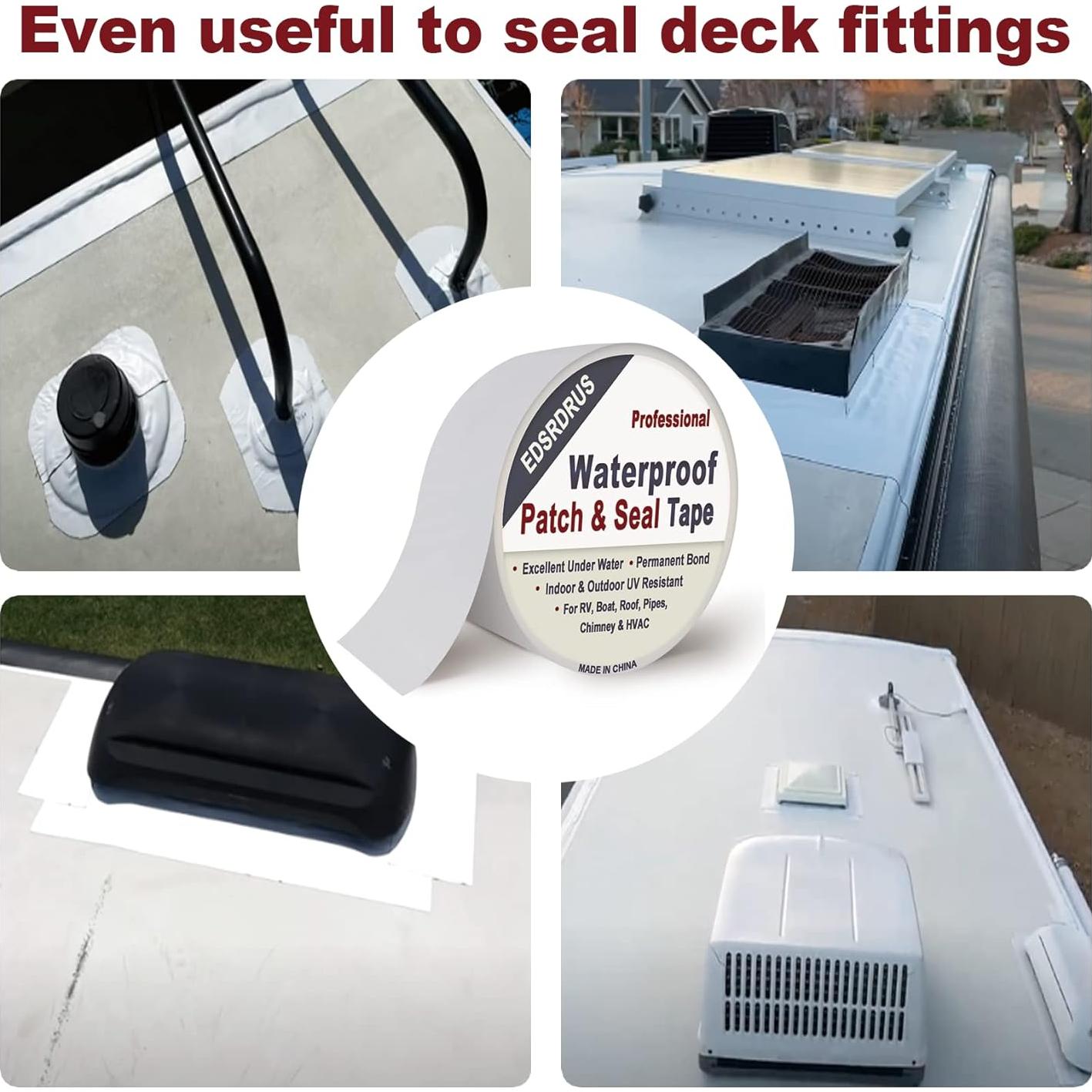 Cinta Selladora para Techo de RV EDSRDRUS 15 cm x 6 m Gris