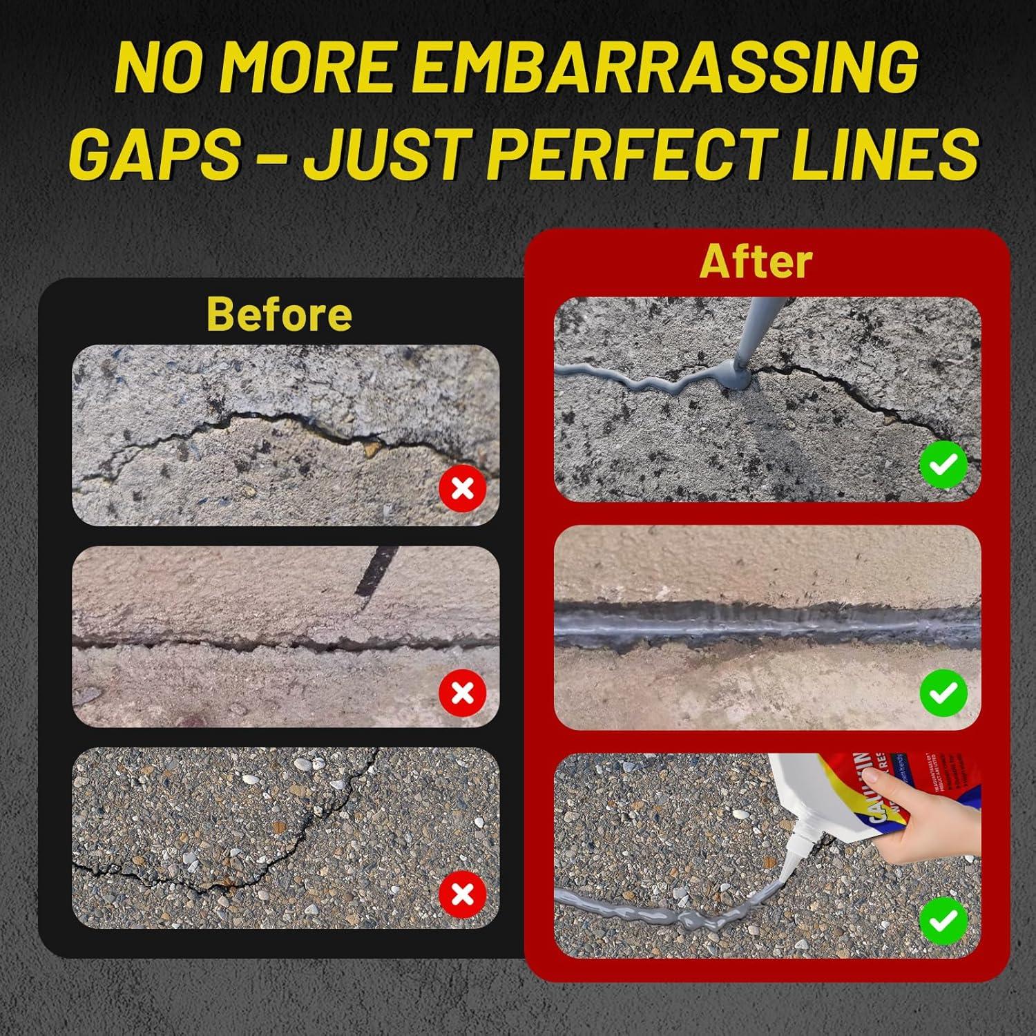 Relleno de Grietas de Concreto BUXUNA 3PCS Sellador Impermeable