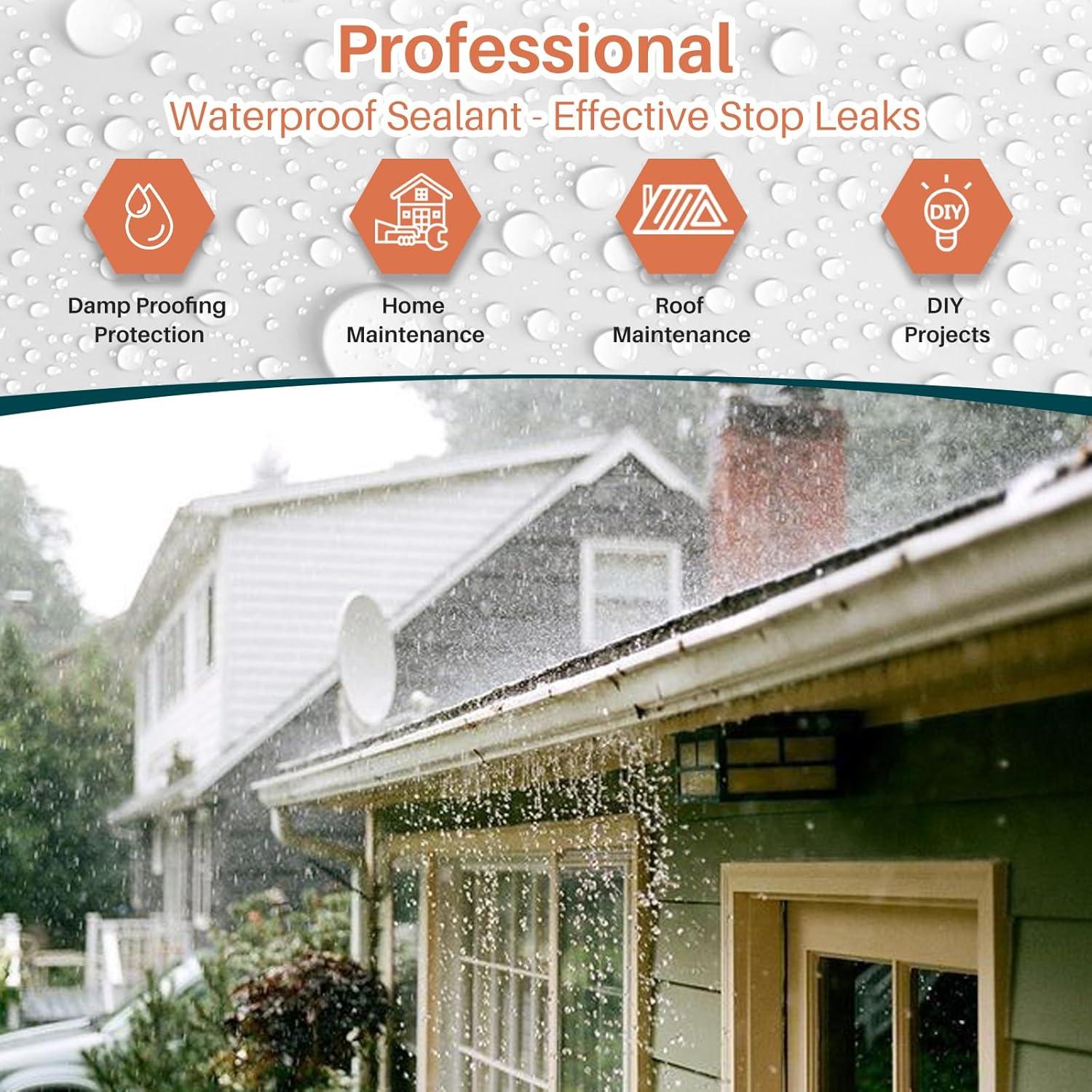 Sellador Impermeable Transparente Tkaimy 32oz para Techos y Paredes