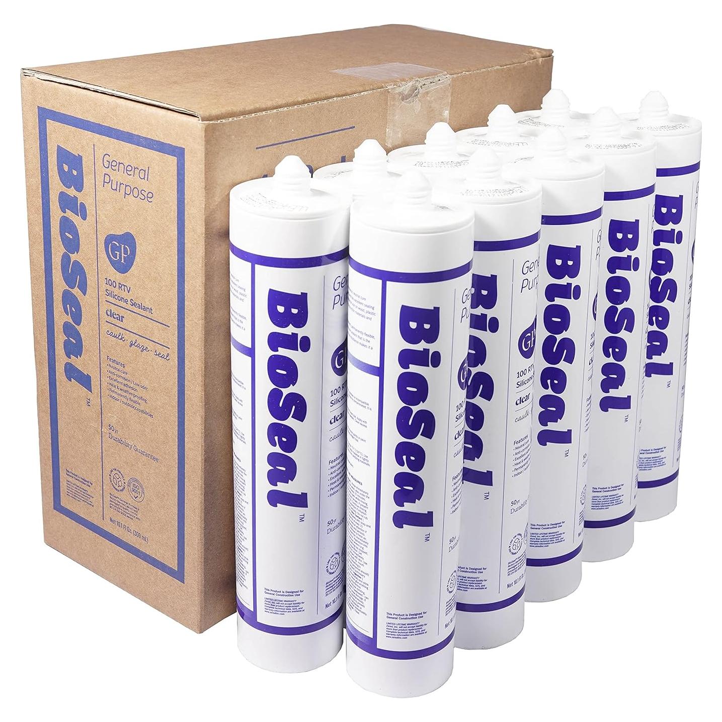 Sellador Silicona BioSeal 100% RTV 284g Sin Olor - Paquete 10