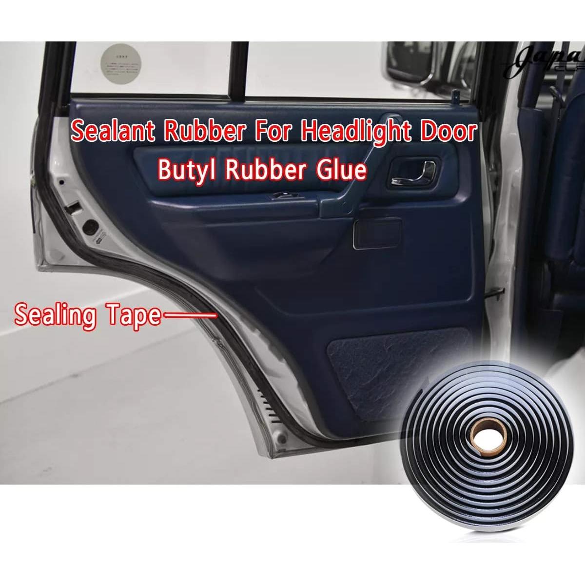 Sellador de Caucho Butilo Poweka 15ft para Faros y Parabrisas