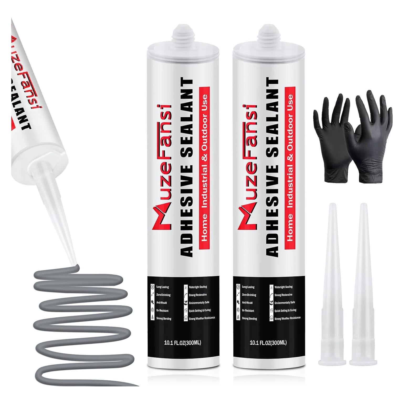 Rellenador de Grietas en Concreto MuzeFansi - 2 Paquetes 300ml