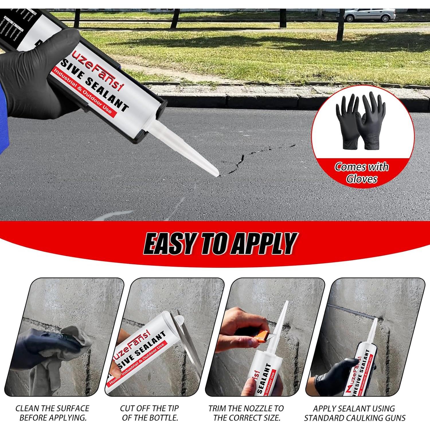 Rellenador de Grietas en Concreto MuzeFansi - 2 Paquetes 300ml