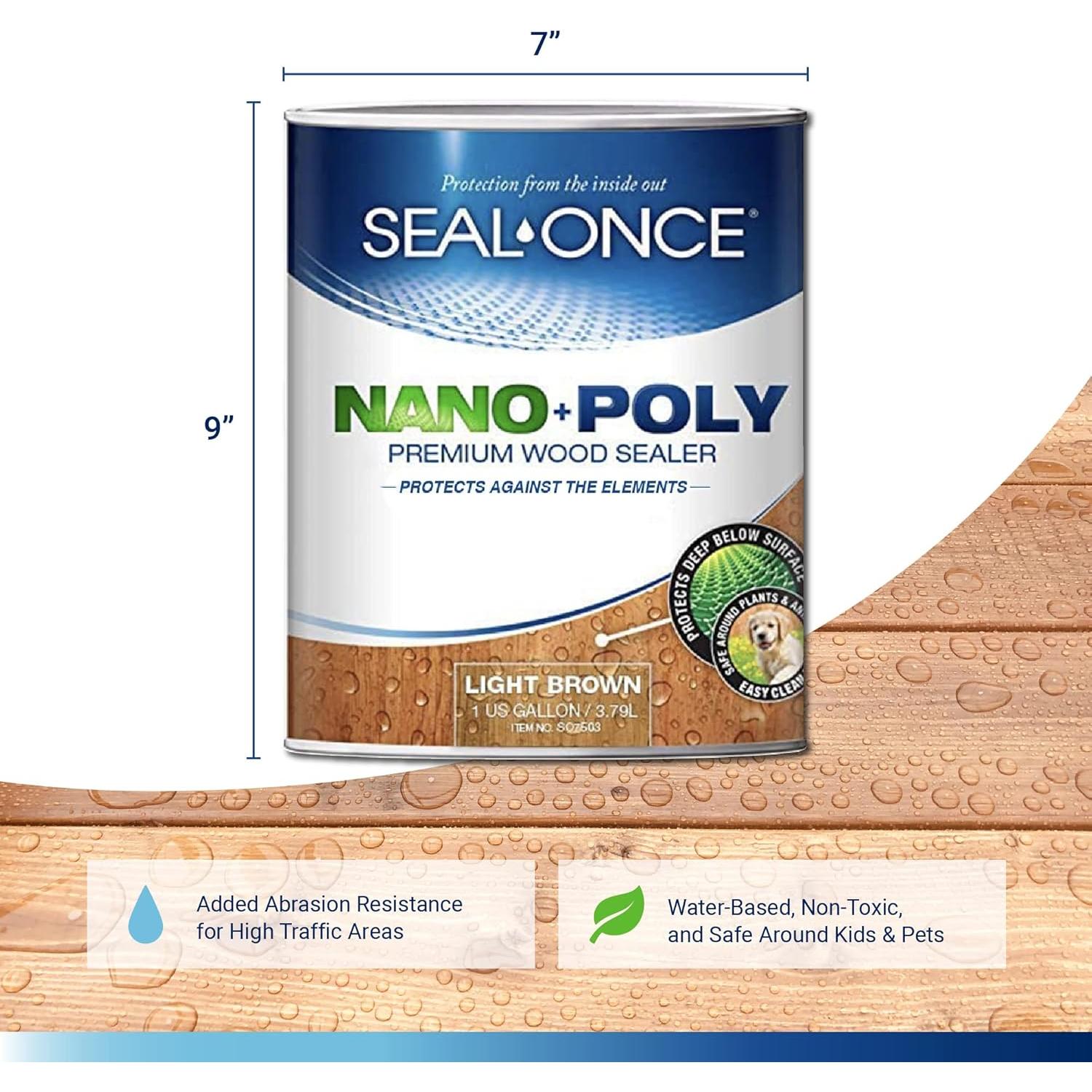 Sellador de Madera Seal-Once Nano+Poly 1 Galón Impermeable
