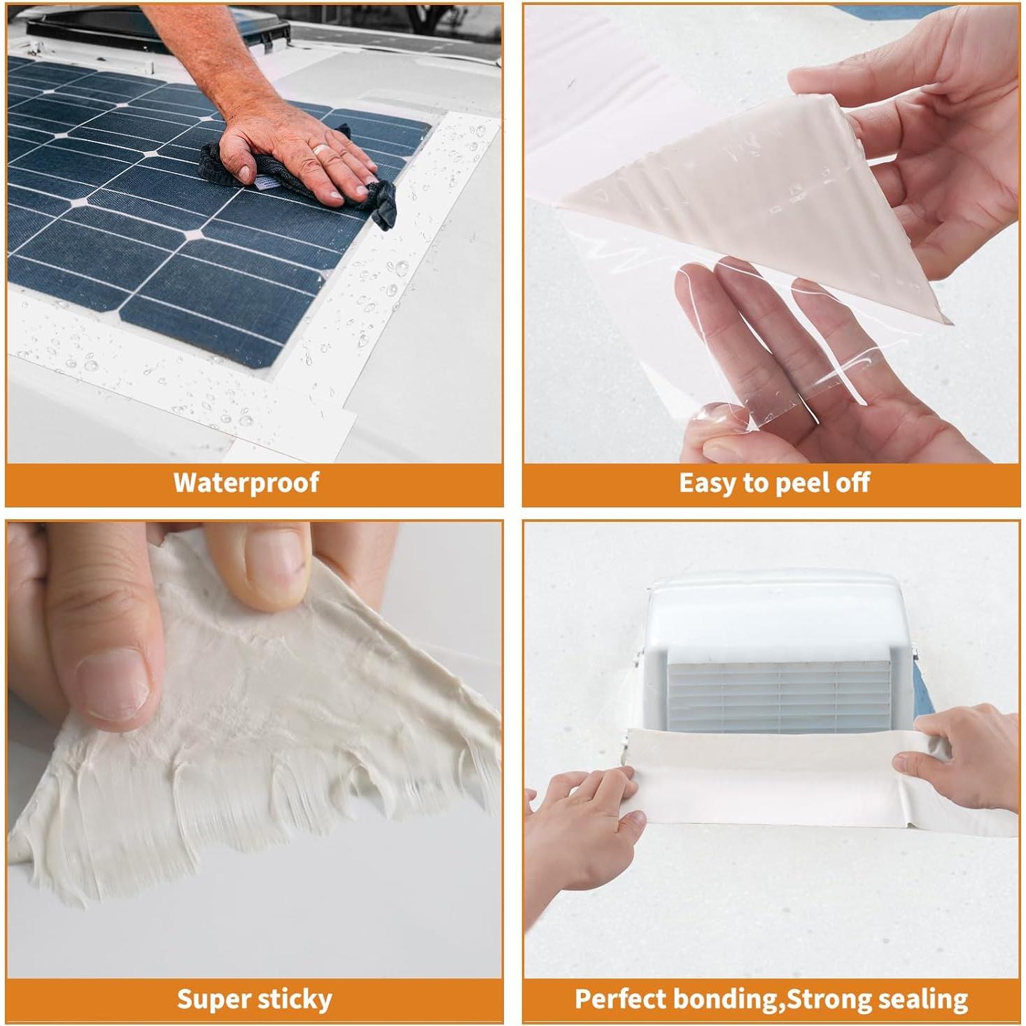 Cinta Sellante para Techo de RV Hanotic 10 cm x 15 m Resistente UV