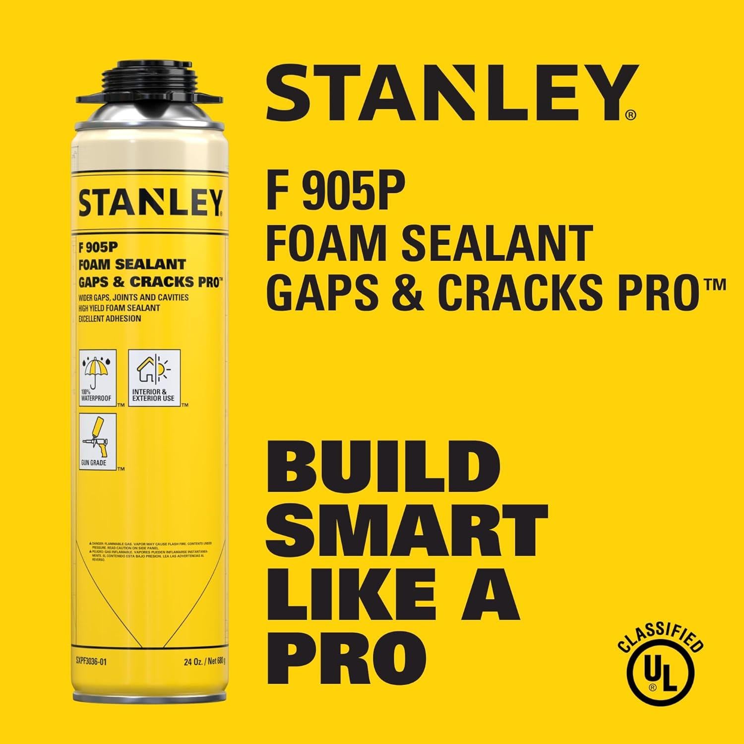 Sellador de Espuma Stanley F905P 2x24 Oz - Aislante Impermeable