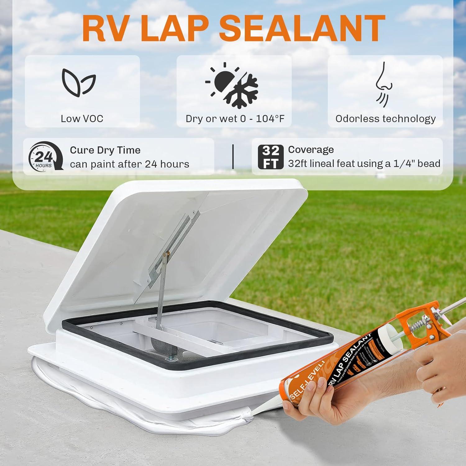 Sellador de Techo WELLUCK Blanco para RV 292g - 2 Paquetes